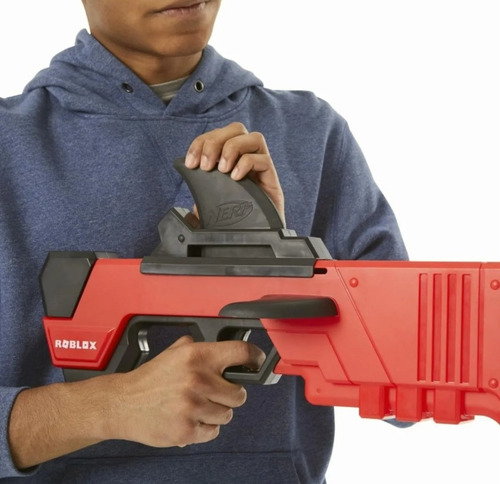 Lanzador Nerf Roblox Mm2 Shark Seeker Rojo Con Negro