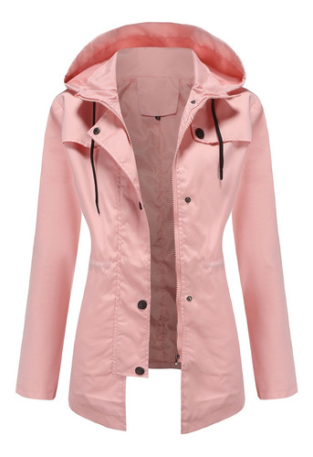 Chaqueta Cortavientos Para Mujer, Impermeable, Midi, Unisex