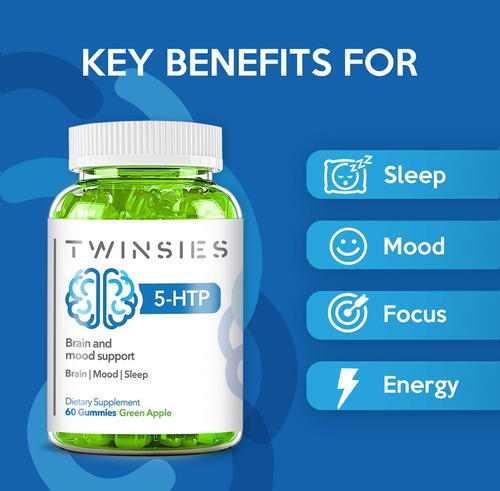 Goms De 5-htp De 5-htp 200mg Com Suplemento L-triptofano Par