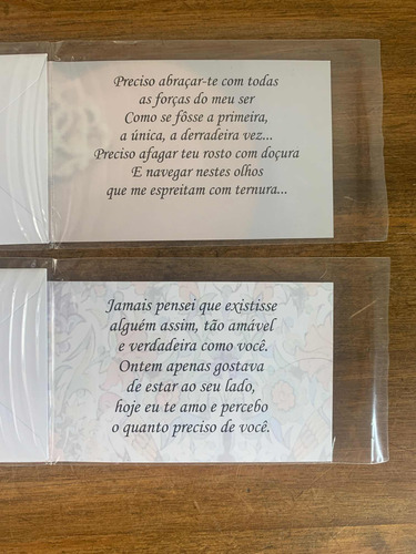 Kit 20 Cartoes Impresso Com Envelope Para Amor 7x11cm