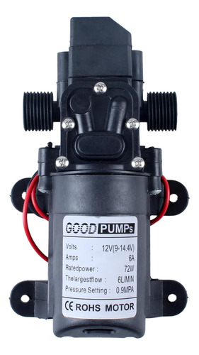 Bomba De Agua De Diafragma De 12 V Cc 72 W 0.9 Mpa, Bom...