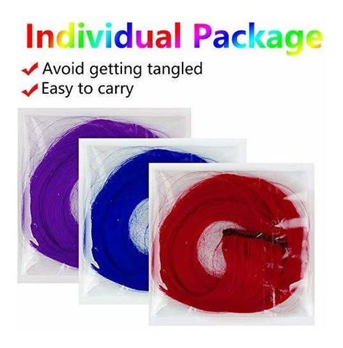Meckily 22 Extensiones De Cabello De Colores Para Fiestas, P