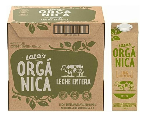 Lala Leche Orgánica Entera Ultrapasteurizada Adicionada Con