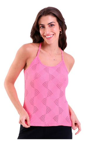 Regata Feminina De Alcinha Laise Trendz Rosa