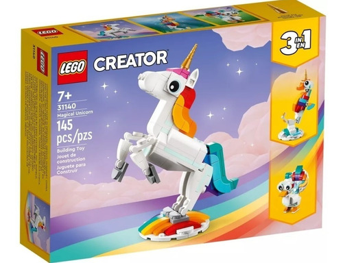 Lego Creator 3 En 1 Unicornio Mágico Set 31140