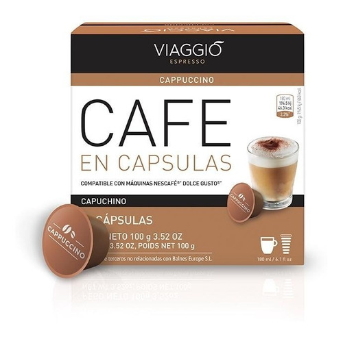 Pack 30 Cápsulas Café Viaggio Cappuccino Para Dolce Gusto®