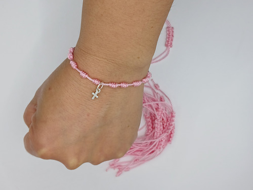 Recuerdo Economico 50 Pulseras Decenario Color Rosa
