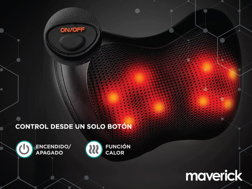Imagen 4 de 10 de Masajeador De Cuello Maverick 4 Nodos 8 Rodillos Giratorios