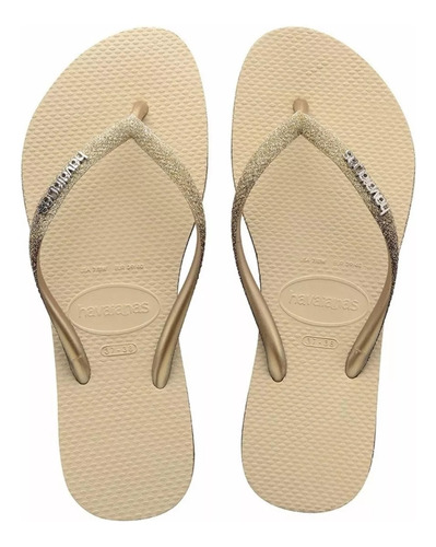 Ojotas Havaianas Originales Slim Sparkle Glitters Mujer.