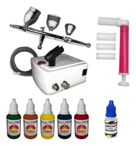 Comprar Aerografo Reposteria Kit Completo Compresor Pinturas Fleibor