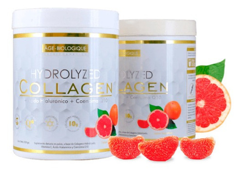 Imagen 1 de 4 de Suplemento En Polvo Age Biologique Hydrolyzed Collagen Colágeno Sabor Pomelo En Pote De 200g