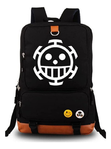 Mochila Escolar Periférica De One Piece Con Insignias Gratis