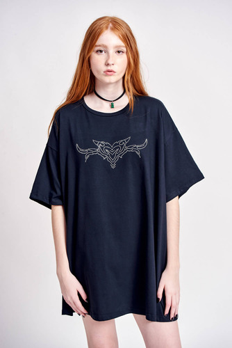 Imagen 2 de 4 de Remeron Vestido Strass De Jersey Mujer 47 Street