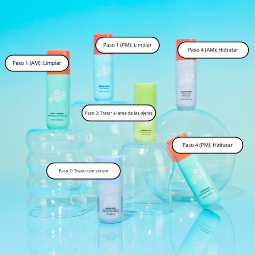 Bubble Skincare Super Cuties Kit Facial 4 Piezas Mini | Rutina De Cuidado De Piel Vegana