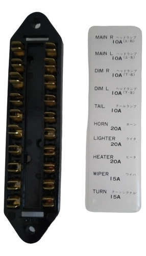 Porta Fusilera De Vidrios Para Toyota Macho 2f, 10 Fusibles.