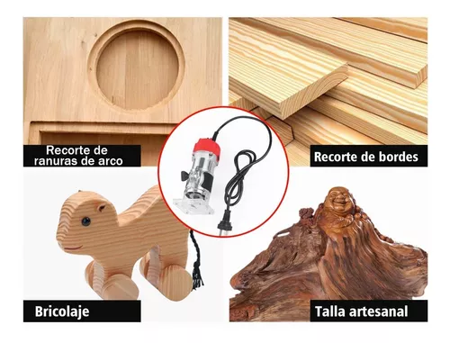 Enrutador Madera Recortadora Rebajadora 800w 15 Brocas Carbu