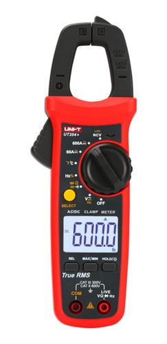 Imagen 2 de 2 de Pinza amperimétrica digital Uni-T UT204+ 600A