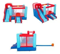 Comprar Trampolín Brincolín Inflable Parque De Diversión. Em Color de la lona de salto Azul y Rojo