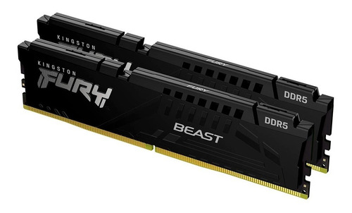 Imagem 2 de 2 de Memória Ram Fury Beast Ddr5 Color Preto 32gb Kf552c40bbk2-32