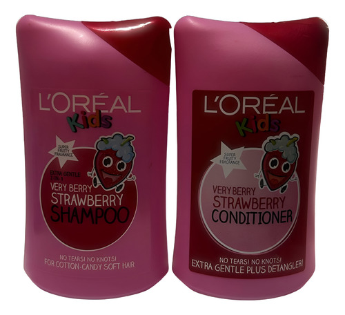 Shampoo + Condicionador Lóreal Kids Fragancia Morango 250ml