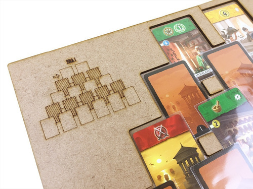 Playmat Em Mdf Para 7 Wonders Duel - Com Case