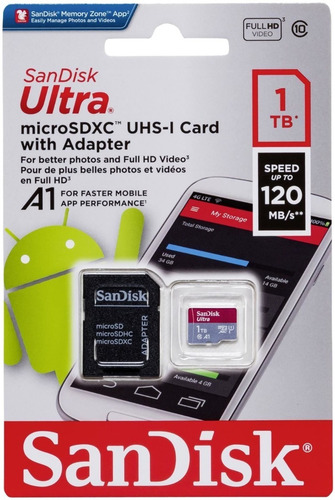 Memoria Micro Sd 1tb Sandisk Full Hd Nintendo Switch Celular