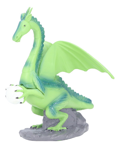 Estatua De Dragón Volador De Resina Con Escultura De Bola