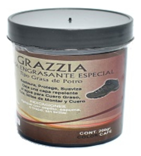 Grasa Potro Color Cafe X 200 Gr