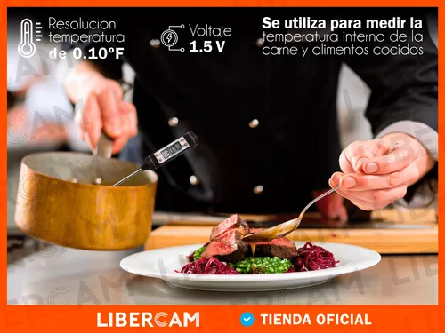 Termómetro Digital Cocina Lcd Pincha Carne Liquido Acero Inox