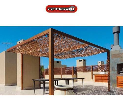Malla Sombra Tipo Red Camuflaje 4 X 4 - Ferrejido