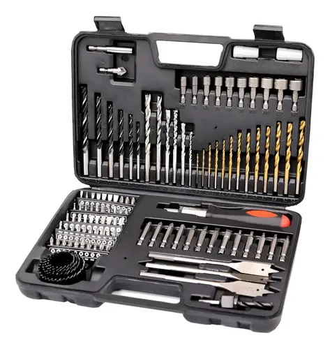 Kit Brocas YUHUI 111 Peças Aço Carbono Madeira/Metal