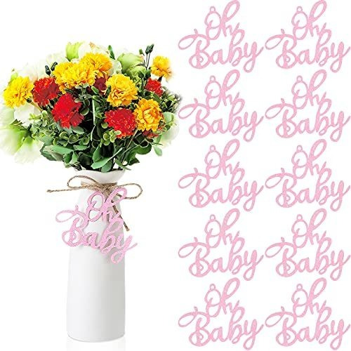 10 Piezas De Centros De Mesa Para Baby Shower, Recortes De B