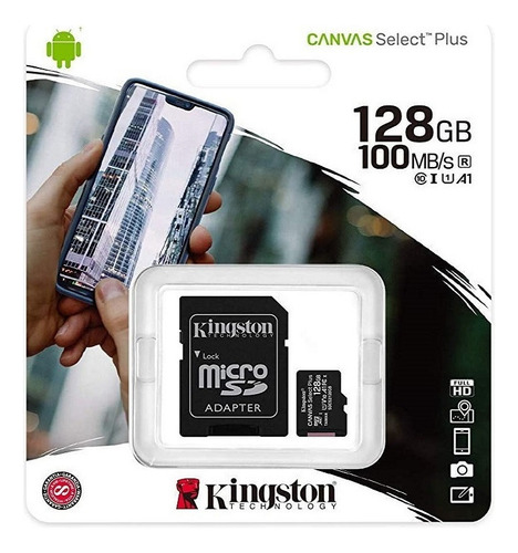 Micro Sd 128gb Kingston Clase 10 * Original 5 Años Garantía