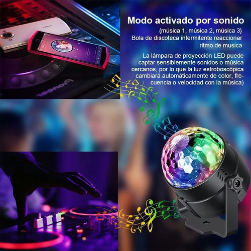 * Lámpara De Proyector Musical Mini Led De Noche For Fiestas