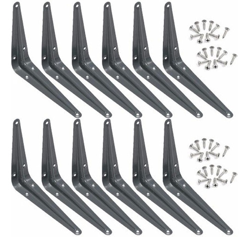 Wideskall® Metal Wall Corner Angle Shelving Shelf Brackets, 