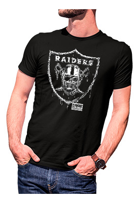 Playera Raiders Casual Para Uso Comun