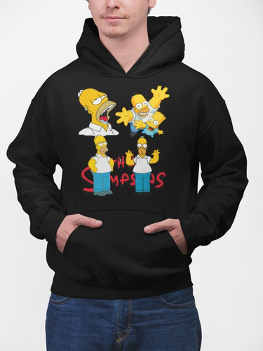 Poleron Homero Y Bart Algodon Estampado Invierno