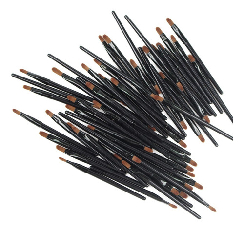 50pcs Cepillo Labial Desechable Aplicador De Palo Brillante