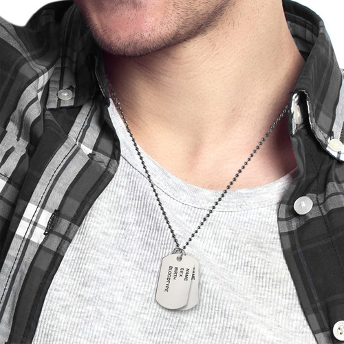 Oidea Collar Clásico Con Colgante De Acero Inoxidable Con Et