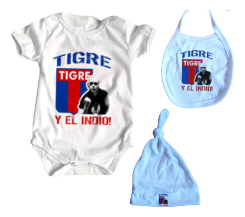 Ajuar Bebe 3 Prendas El Indio Y Tigre