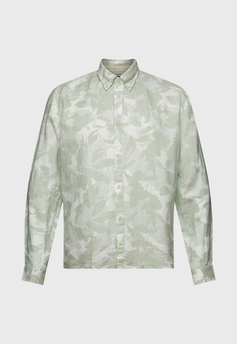 Camisa Estampada Manga Larga Hombre Esprit 043ee2f306