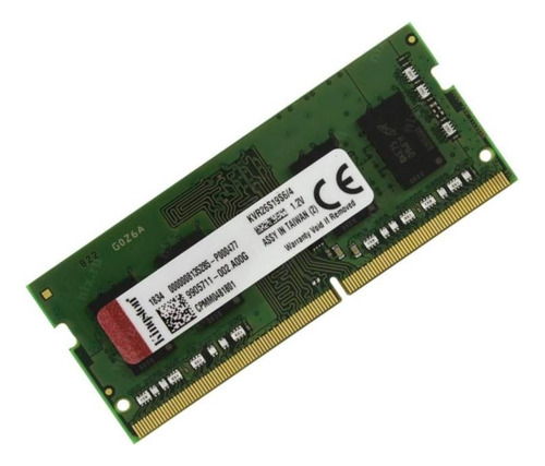 Memoria Kingston Kvr26s19s6/4, 4gb, Ddr4, So-dimm, 2666 Mhz