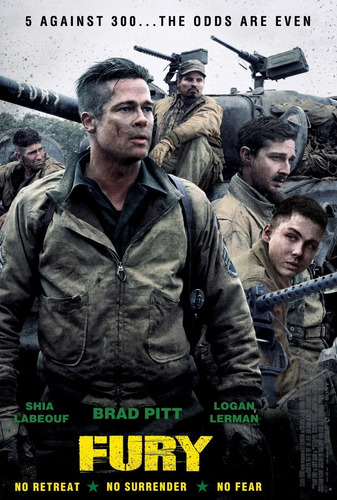 Poster Lona Vinilica - Fury (2014)