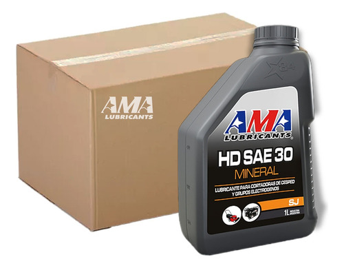 Aceite Ama Hd Sae 30 Grupo Electrogenos Compresor X Caja