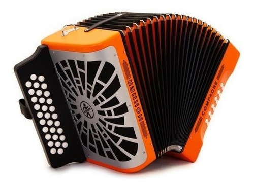 Acordeón Hohner Compadre Diatónico Sol-do-fa Naranja A48251