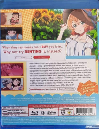 Rent A Girlfriend Temporada 1 Blu Ray Subtitulos