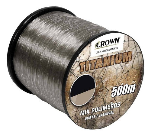 Linha Monofilamento Crown Titanium 0,82mm 500mtr - 36,28kg