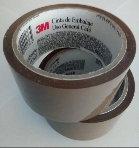 Imagen 2 de 3 de Cinta Embalaje 48 Mm X 40 Mts 3m Cafe Por 6u /importhans