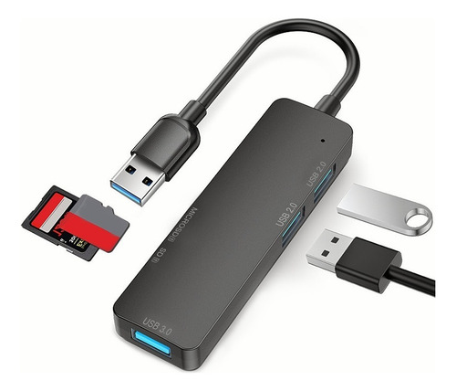 Adaptador Hub Usb 6 En 1 Para Pc Sd Microsd Usb 3.0 Lector De Tarjetas Tf/sd Jinyi