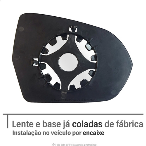 Par Lente Vidro Espelho Retrovisor Com Base Agile / Montana